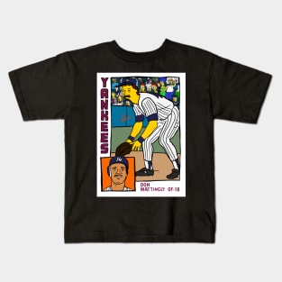 Homer at the Bat DON MATTINGLY Simpsons Parody YANKEES Baseball Card Kids T-Shirt